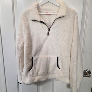 Cozy White Fleece Pullover